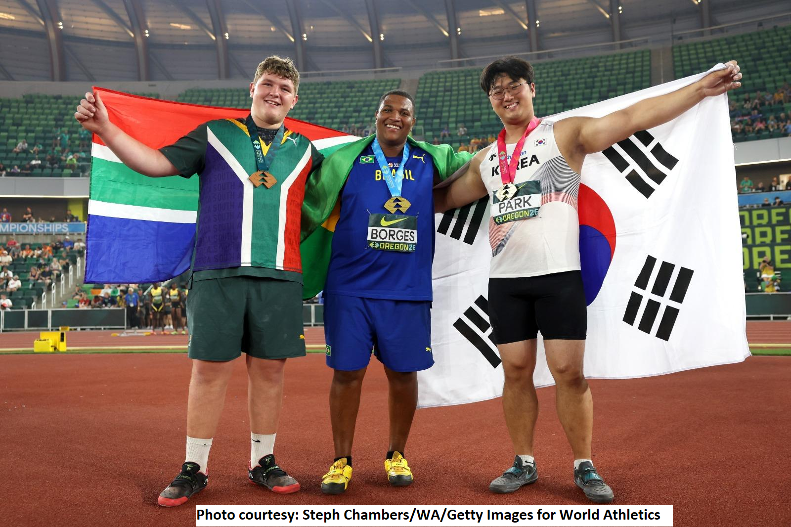 Park Si-hoon takes shot put silver in Eugene